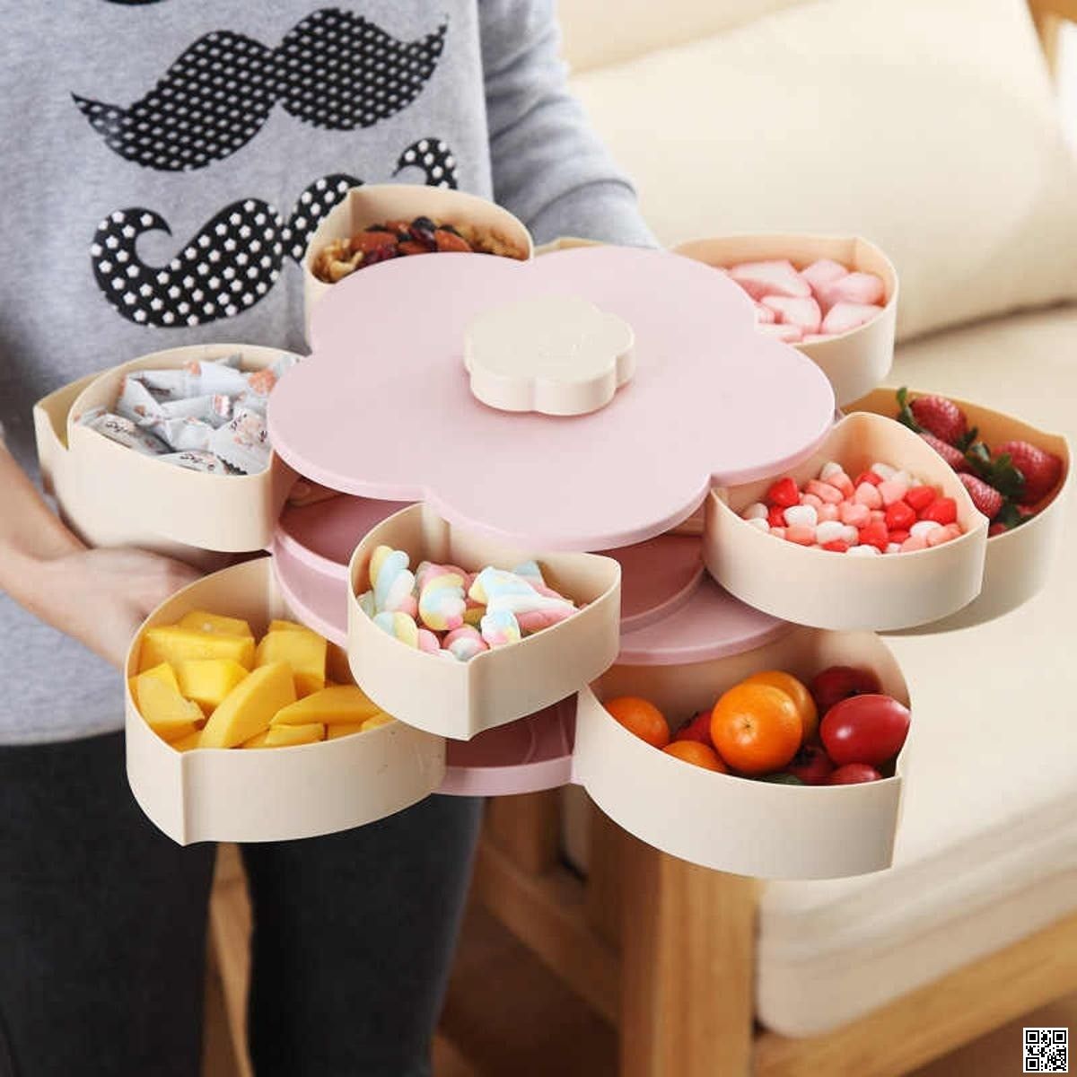 Flower Pattern Rotation Snack Box