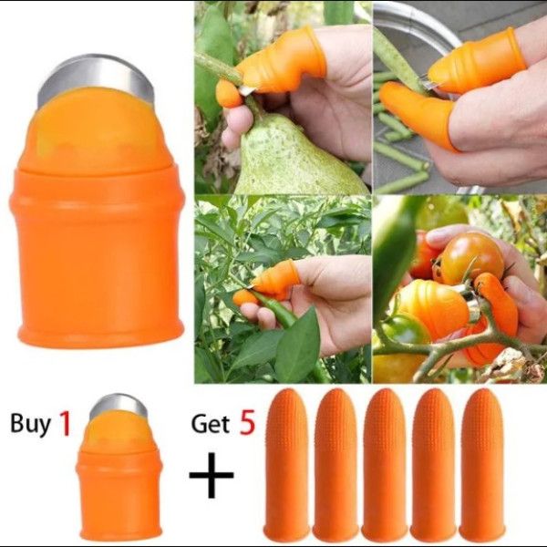 Silicone Vegetable And Fruits Finger cutter 5 in 1