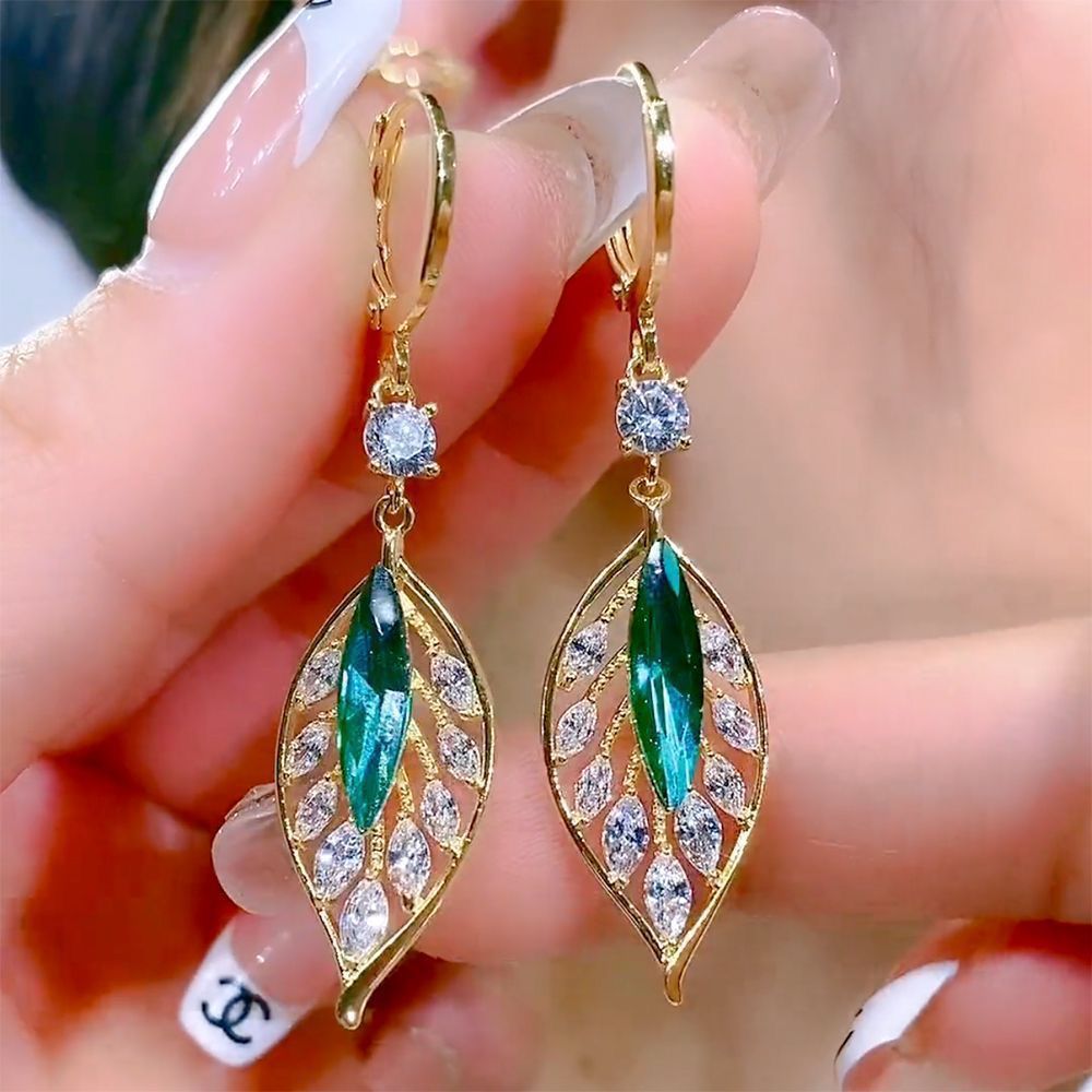 Crystal Bali Drop Earrings