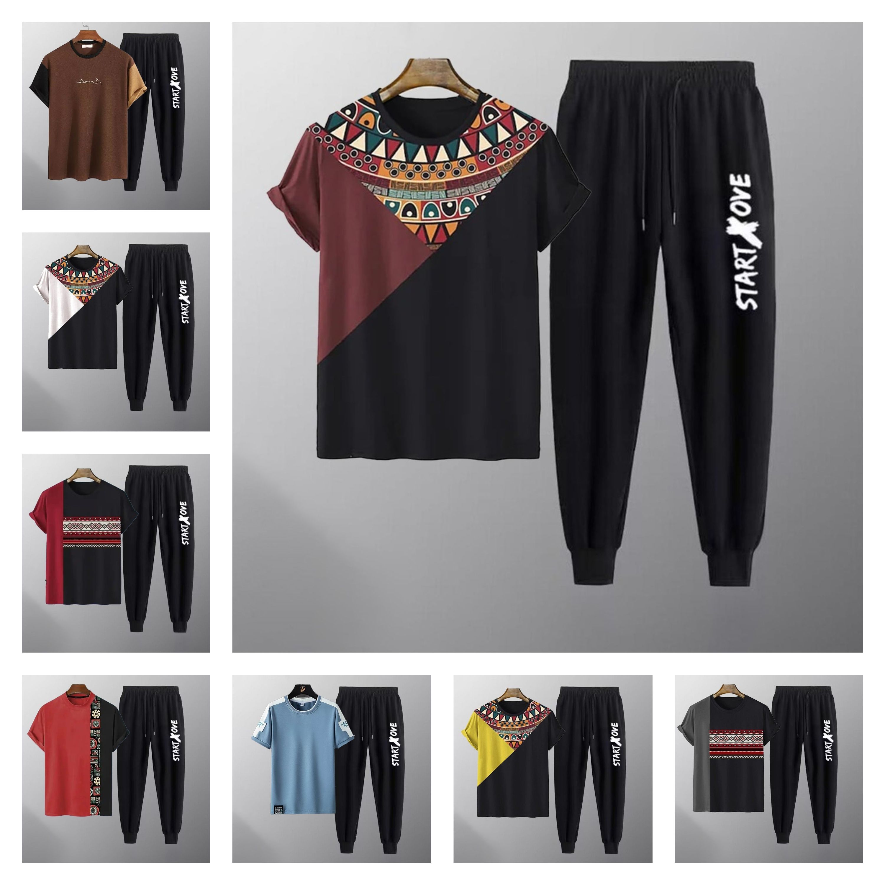 Cotton T-shirt and Trouser Set