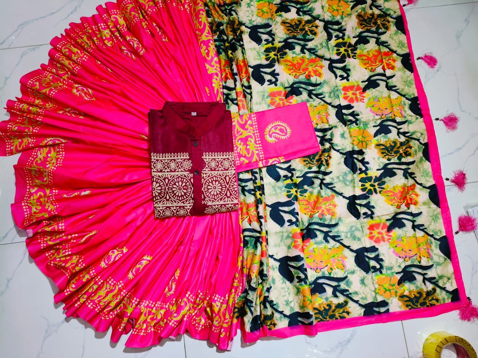 Sharee Panjabi Couple with Blouse Piece