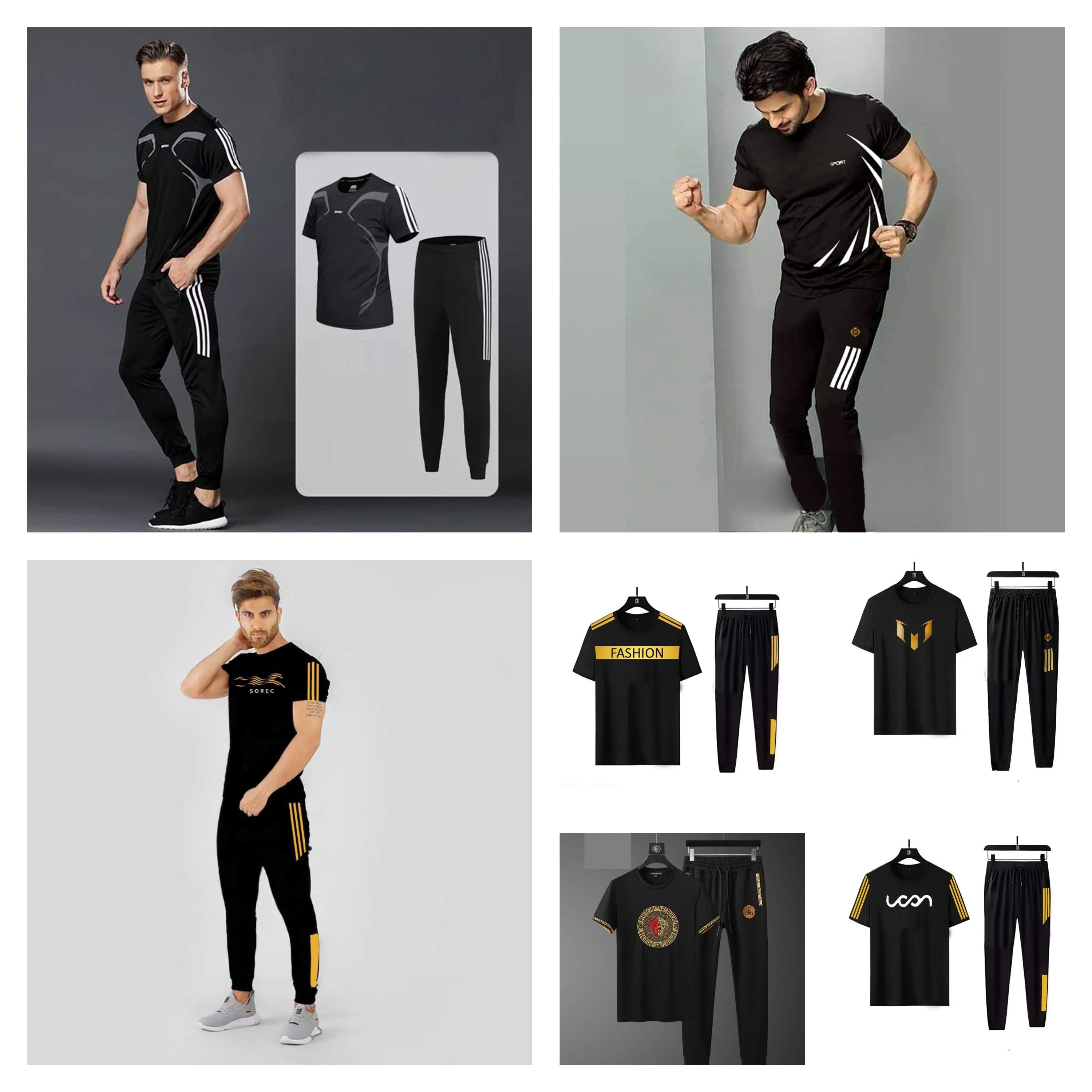 Sportswear Casual O-neck T-shirts + Pants Tracksuit Set