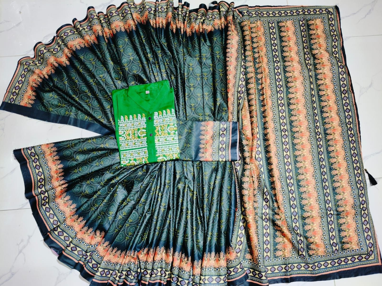 Sharee Panjabi Couple with Blouse Piece