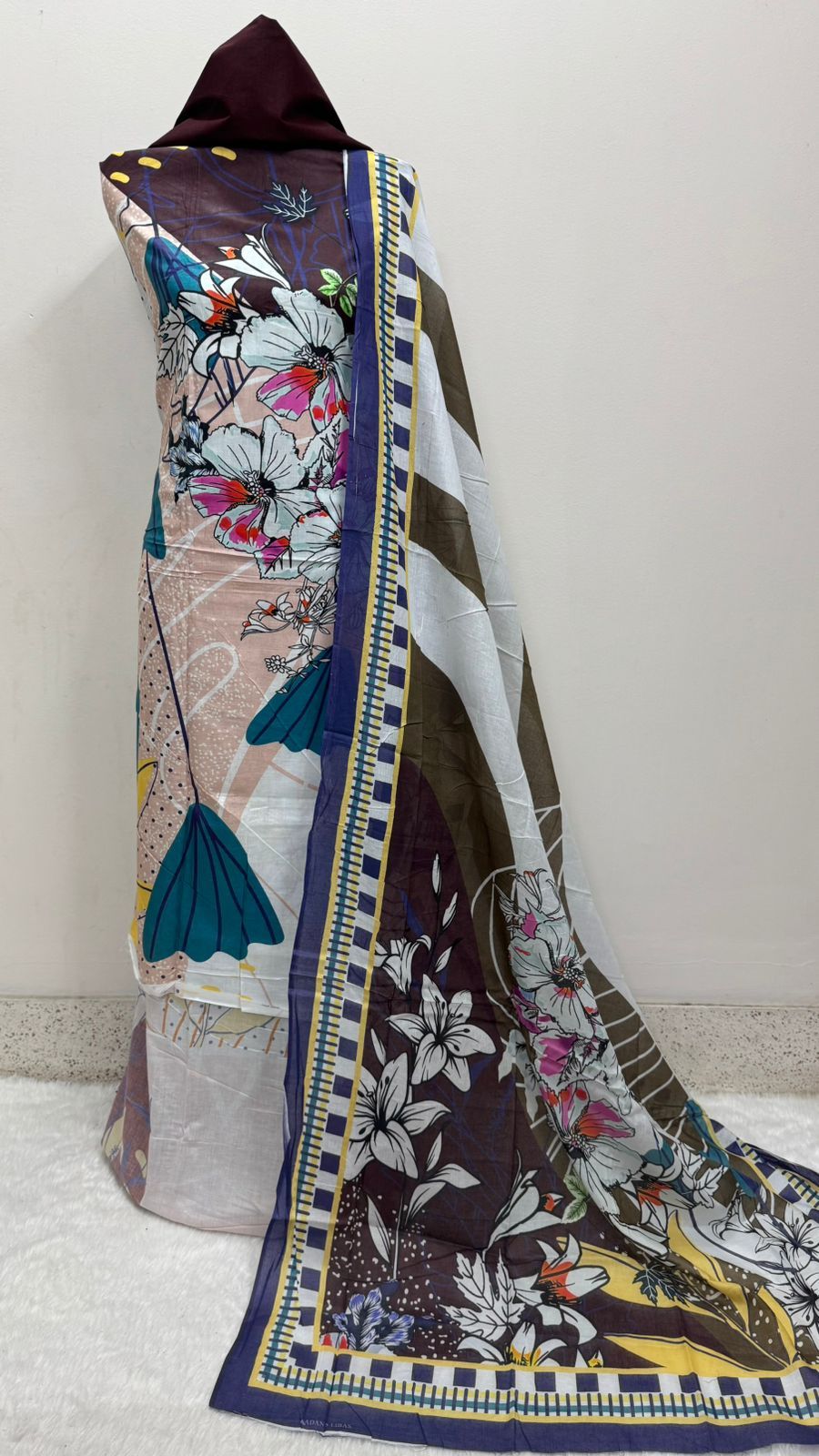 Digital Print Cotton Three Piece