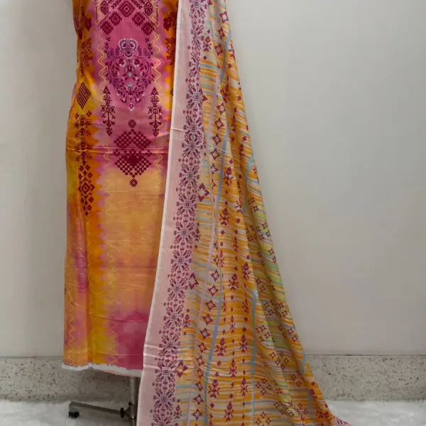 Digital Print Cotton Three Piece