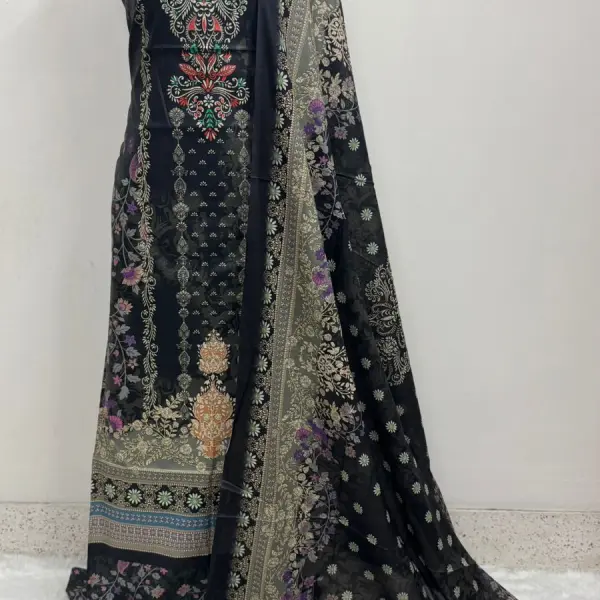 Digital Print Cotton Three Piece