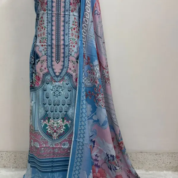 Digital Print Cotton Three Piece