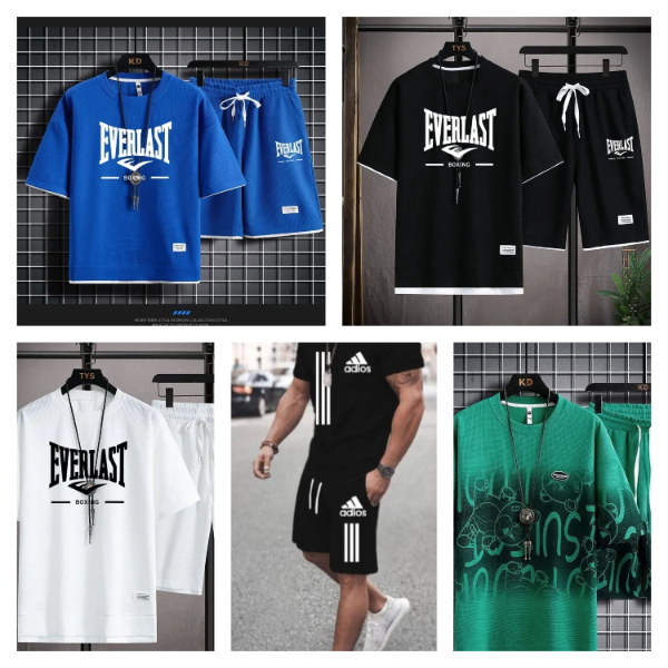 Combo Half T-Shirt And 3 Quarter Pants For Man