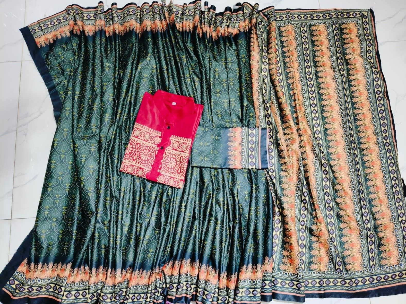 Sharee Panjabi Couple with Blouse Piece