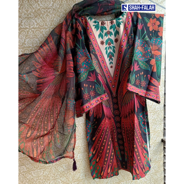 Stylish Silk Three Piece – Soft Feel, Gorgeous Look