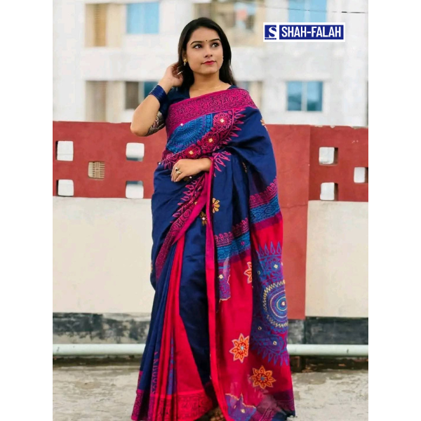 ✨ নকশি টাঙ্গাইল ধুপিয়ান সিল্ক – বাংলার গল্পে মোড়ানো এক শাড়ি!