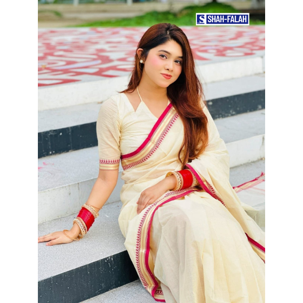 💫 প্রিমিয়াম কোয়ালিটির Cotton Sharee – প্রতিদিনের জন্য পারফেক্ট