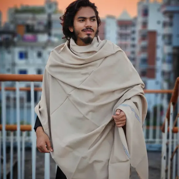 উলের শাল (ক্রিম)