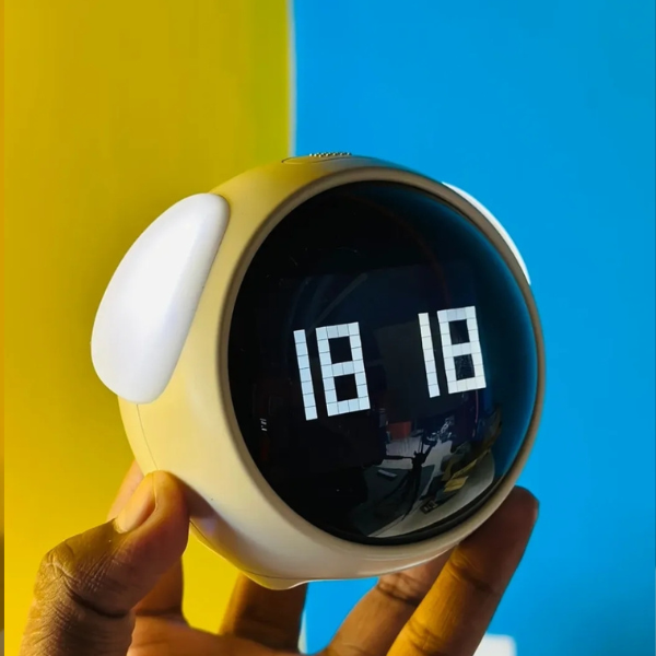 Cute Expression Multi Function LED Pixel Alarm Clock