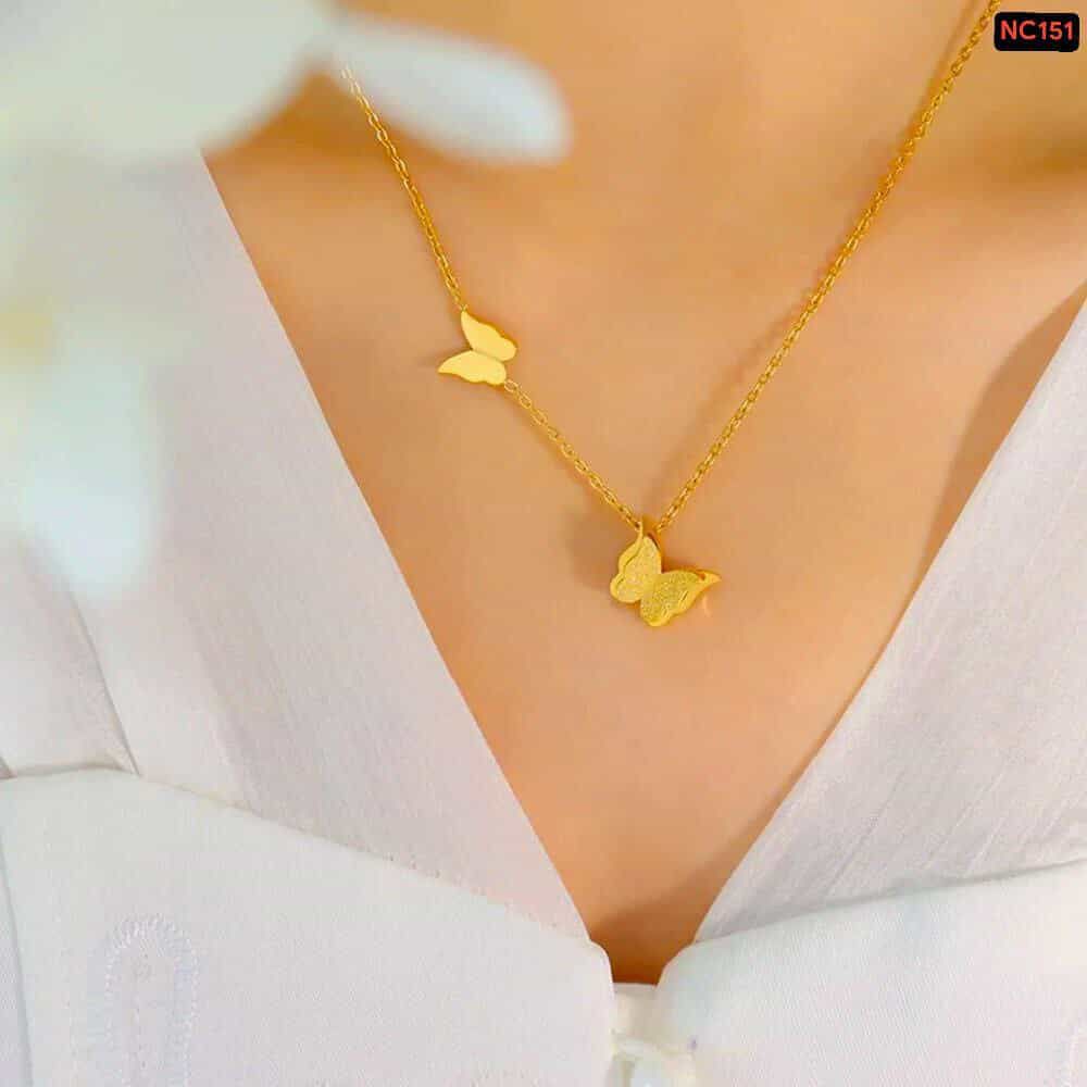 2 Butterfly 1 layer Necklace NC151