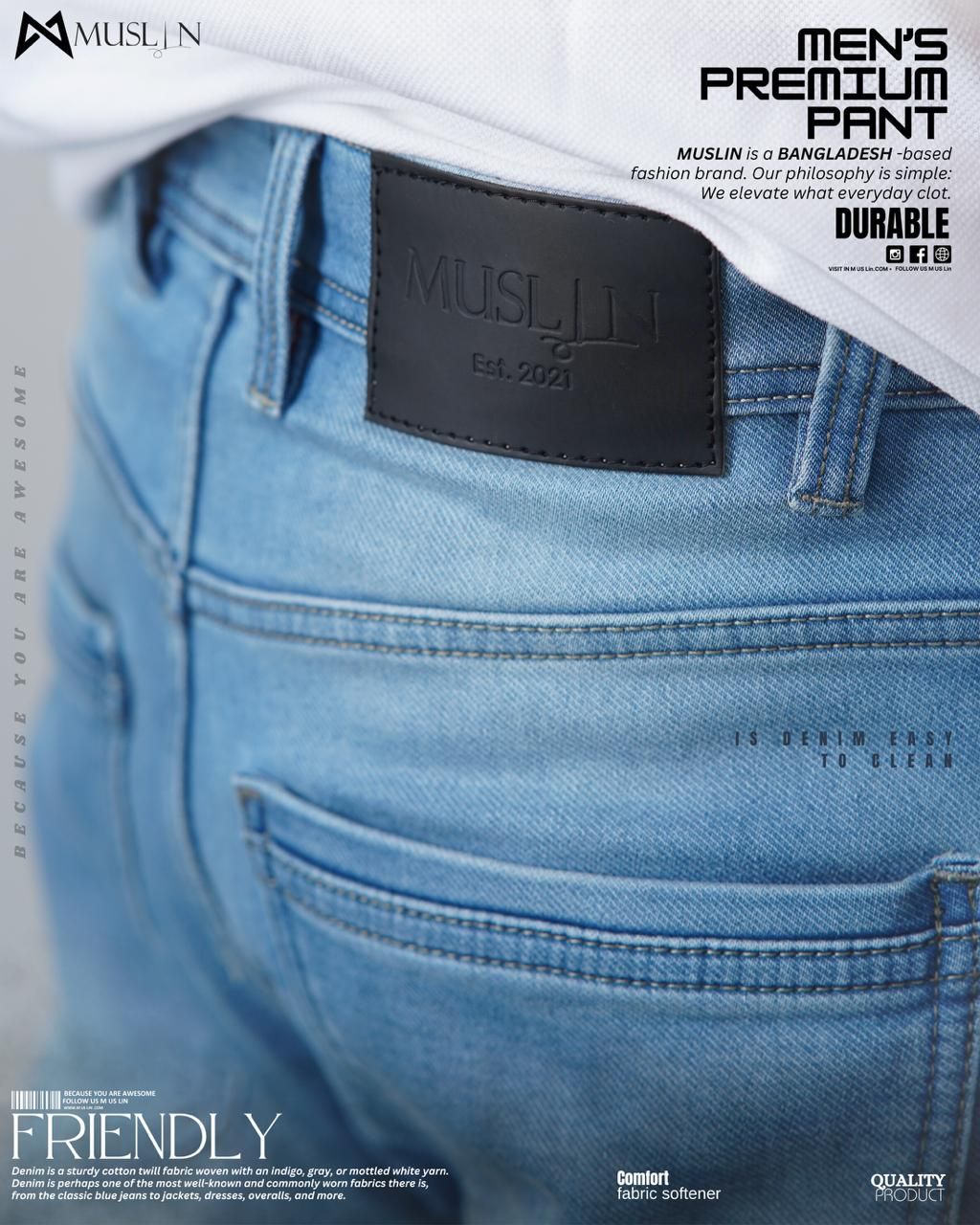 Men’s Knit Denim Pant