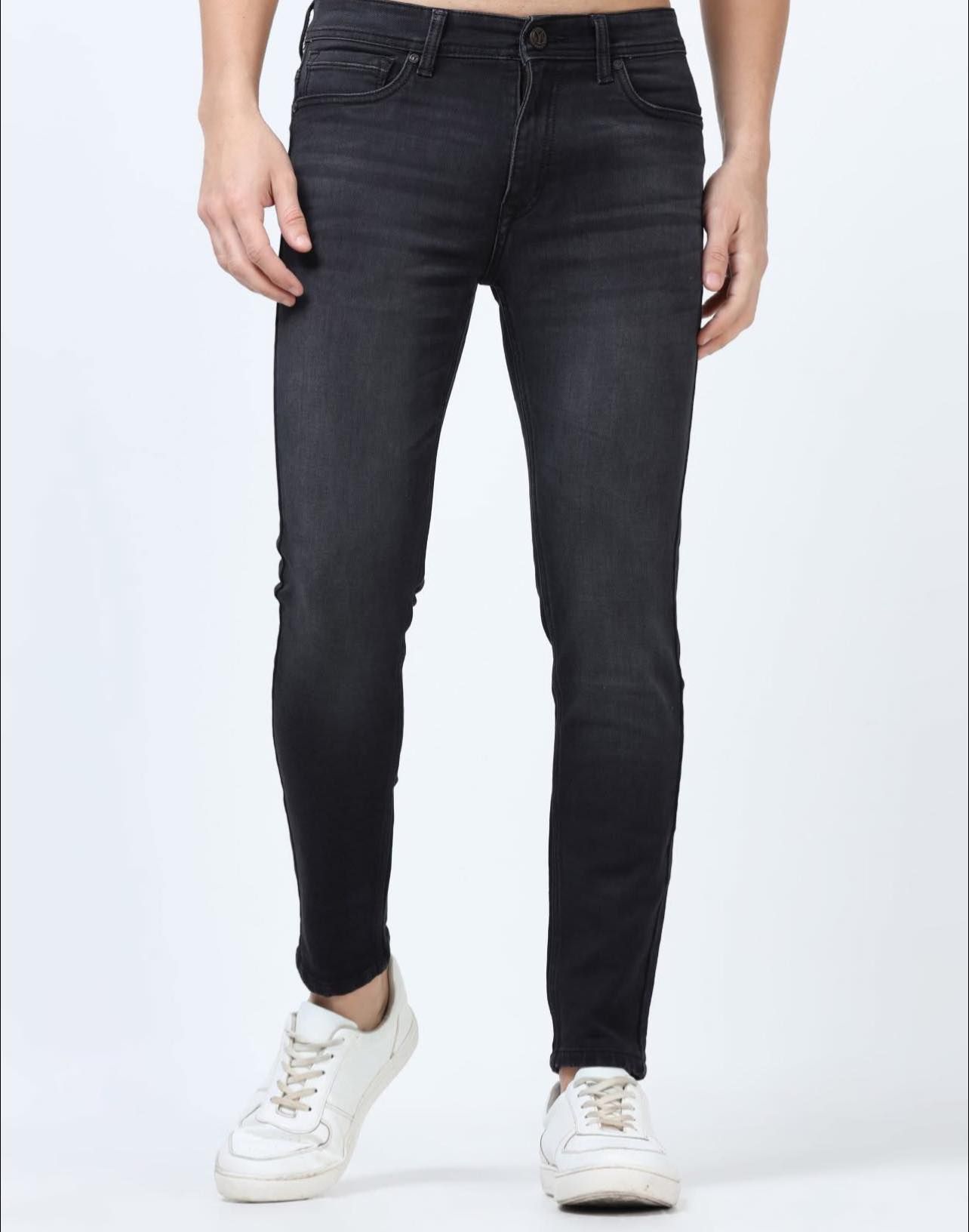 BLACK Men's Knit Denim Jeans