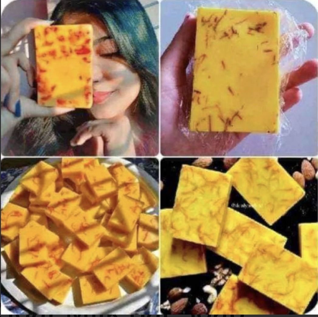 Hand Made Real Saffron Goat Milk Bar Soap