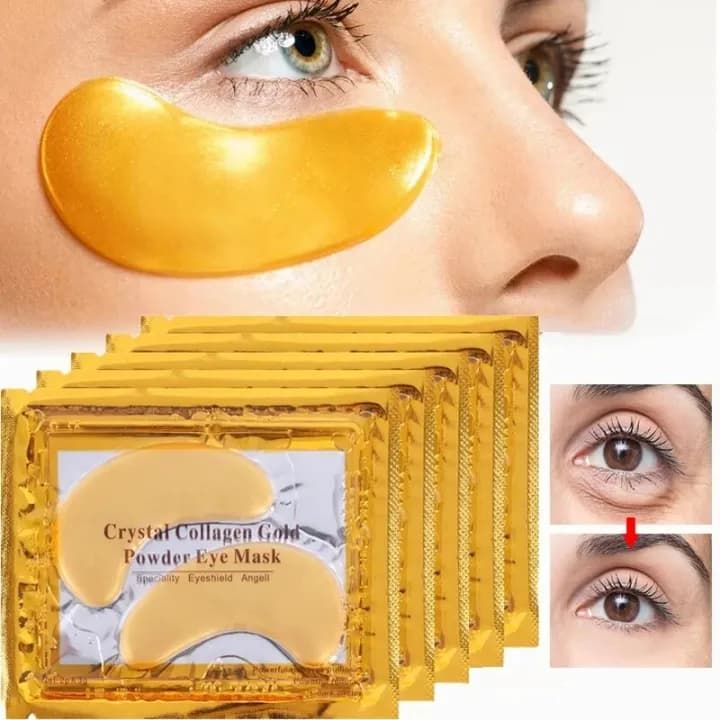 0pcs Crystal Collagen Gold Powder Eye Mask Anti-Aging Dark Circles Acne Beauty Patches For Eye Skin Care Korean Cosmetics