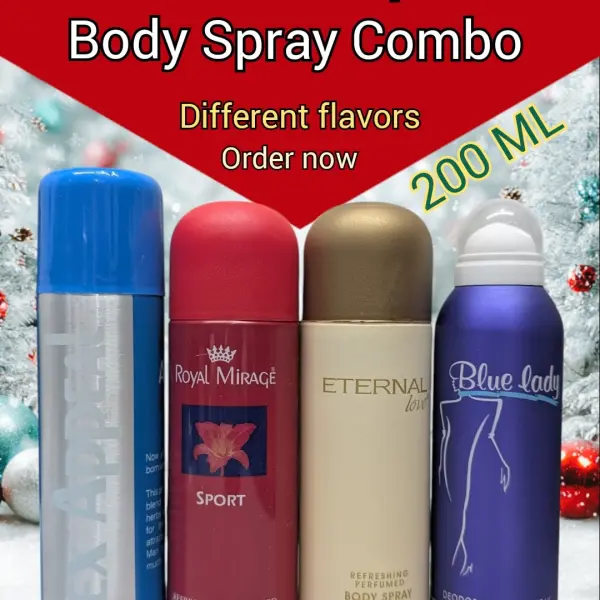Premium 200 ml 4 pcs body spray combo