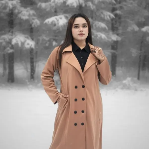Stylish Ladies Overcoat ( Button System)