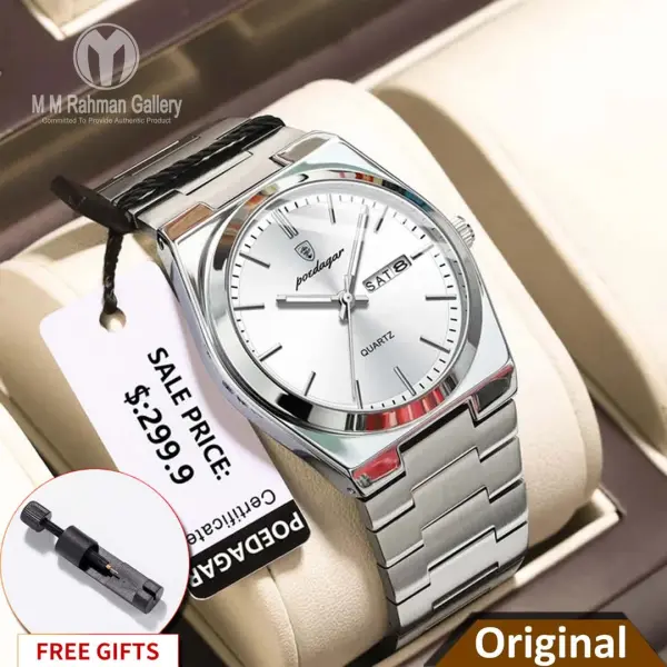 Poedagar Luxury Quartz Wrist Watch for Men
