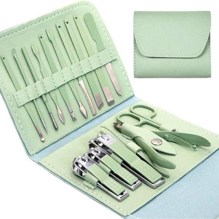 16 pcs Stainless Steel Nail Cutter Clipper Tool Box Set For Personal Care Manicure Set