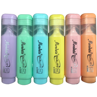 Mondete Quality Highlighter Marking Pen – 6 Pcs | মন্ডেটে কোয়ালিটি হাইলাইটার মার্কিং পেন – ৬ পিস