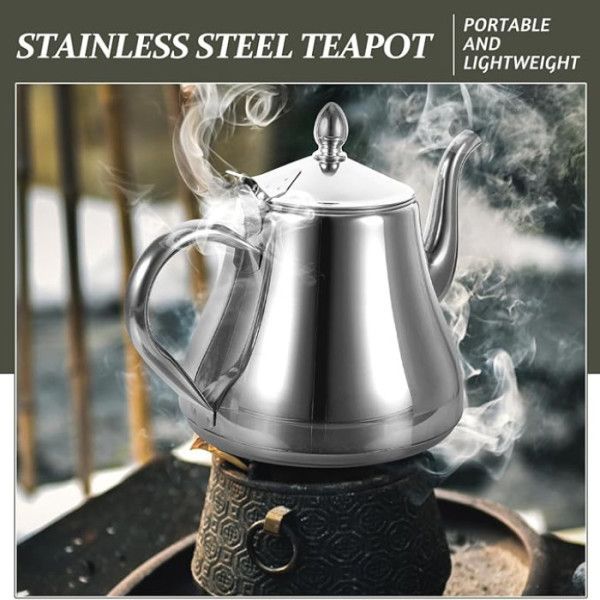Stainless Steel Teapot – মাল্টিপারপাস স্টিল চাপানি (ফিল্টারসহ)