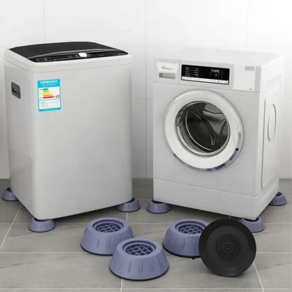 Universal Shockproof Foot Pads (4pcs) – ওয়াশিং মেশিন ও ফ্রিজের জন্য শকপ্রুফ সুরক্ষা!