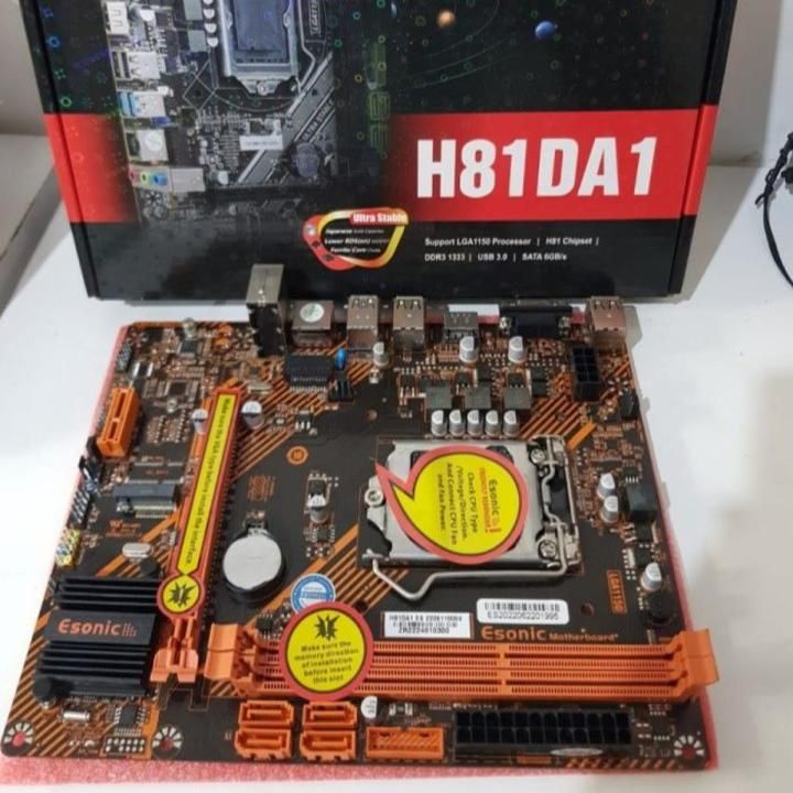 Esonic H81JEL Motherboard – Intel 4th Gen Supported, DDR3, HDMI & SATA 6Gb/s