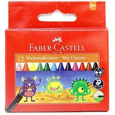 Faber-Castell Wax Crayon 75mm – 12 Pcs | ফ্যাবার-ক্যাসেল ওয়াক্স ক্রেয়ন – ১২ পিস