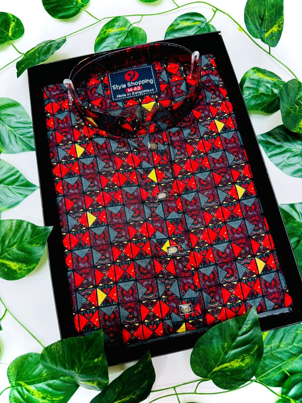 Cotton Print Panjabi – Comfortable & Stylish (Snap Button)