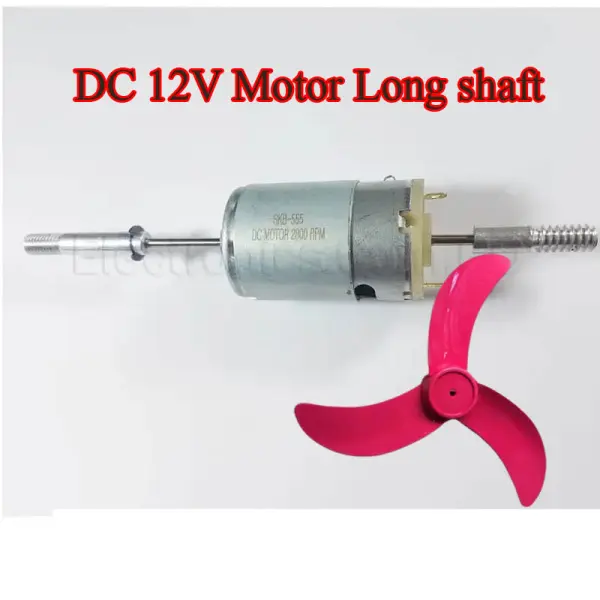 DC 12V Long Shaft Motor | ডিসি ১২ভি লম্বা শ্যাফট মটর
