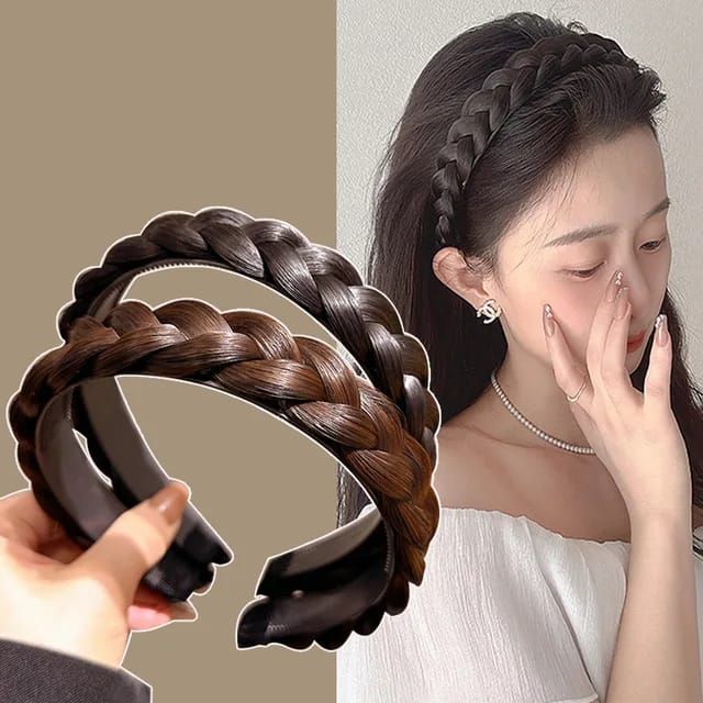 🎀 Hair Style Hair Band – Black & Brown