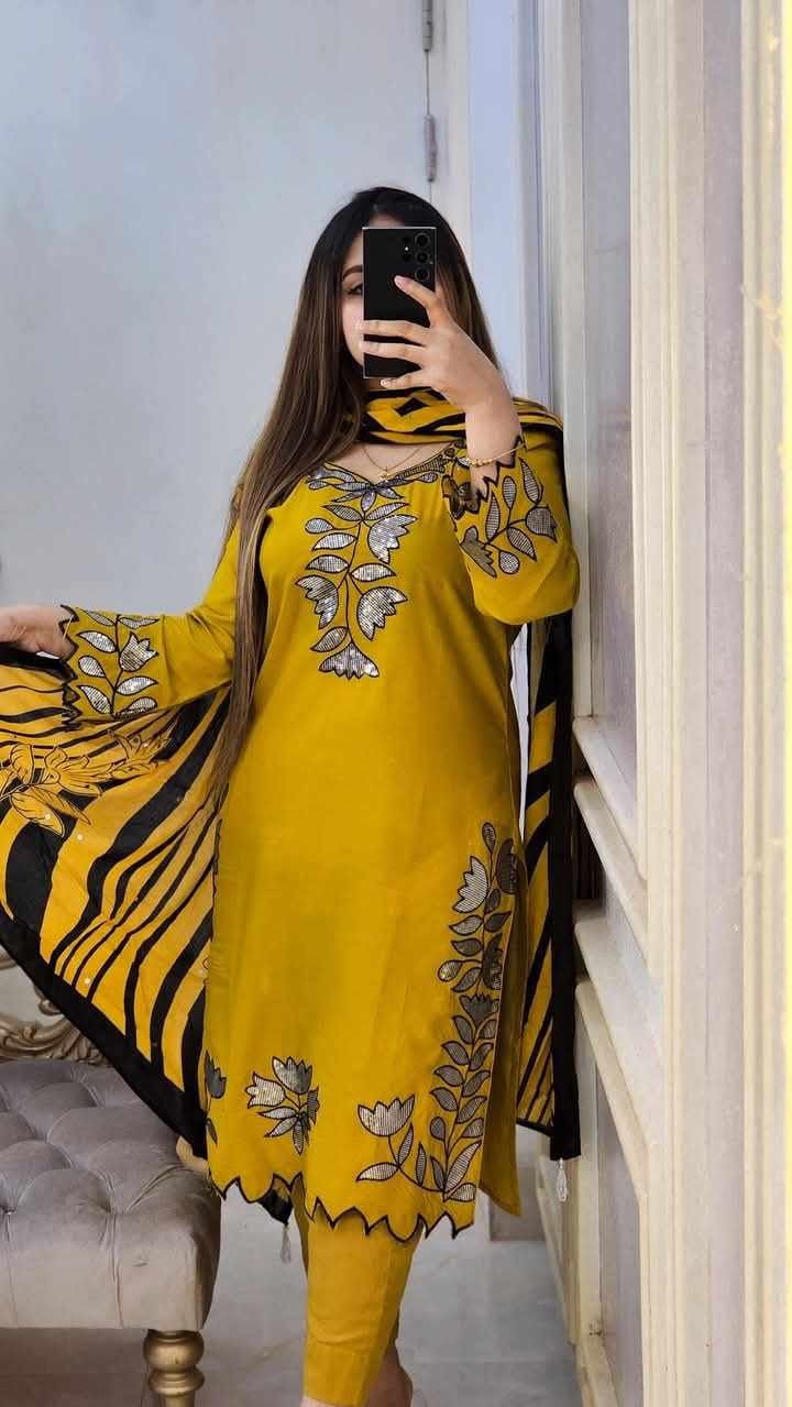 ✨ New Sequence Dress – স্টাইলিশ সিকোয়েন্স এমব্রয়ডারী ও ডিজিটাল প্রিন্টের পারফেক্ট কম্বো