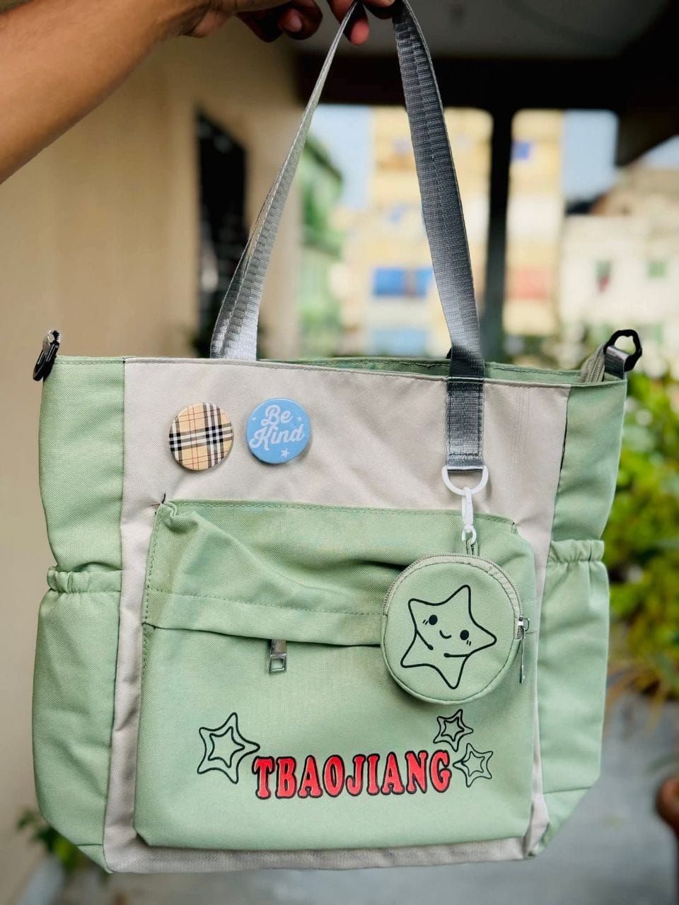 TBAOJIANG Star Canvas Shoulder Bag