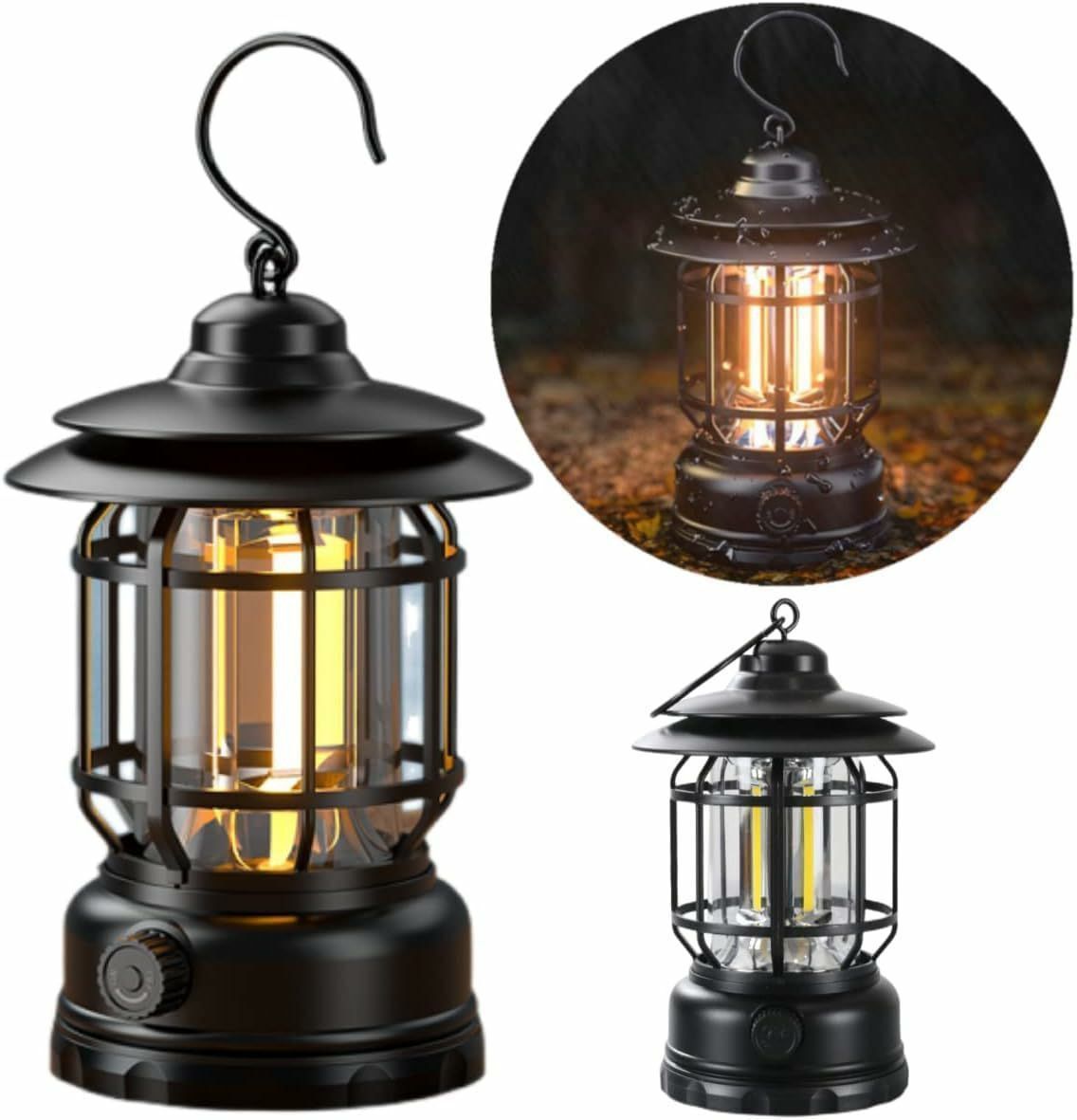 Vintage Style Multifunctional LED Camping Lamp