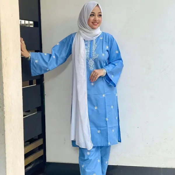 Embroidery Three Piece Set