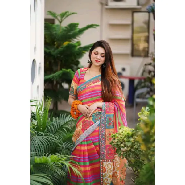 digital print sharee with blause pics