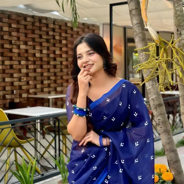 Chanderi silk sharee with blause pcs