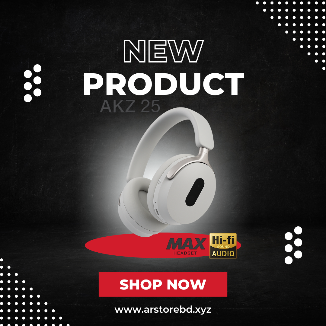 AKZ 25 MAX – Stylish Wireless Headset with Mic & Bass Boost