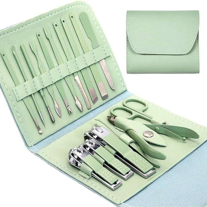 16 pcs Stainless Steel Nail Cutter Clipper Tool Box Set For Personal Care Manicure Set