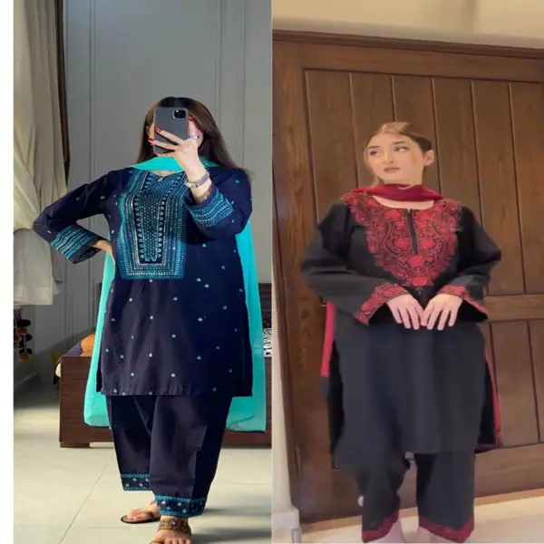 সিকুয়েন্স এমব্রয়ডারি থ্রি পিস