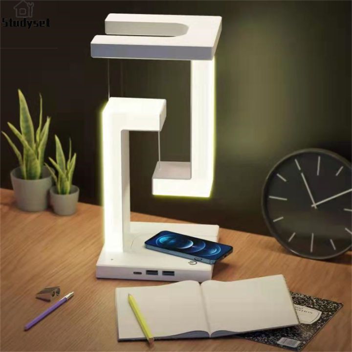 Anti-Gravity LED Desk Lamp with Wireless Charger