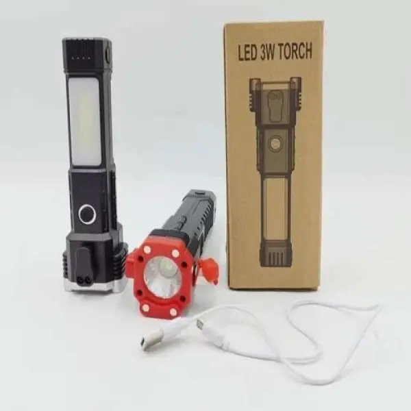 Plastic Rechargeable LED 3W Torch