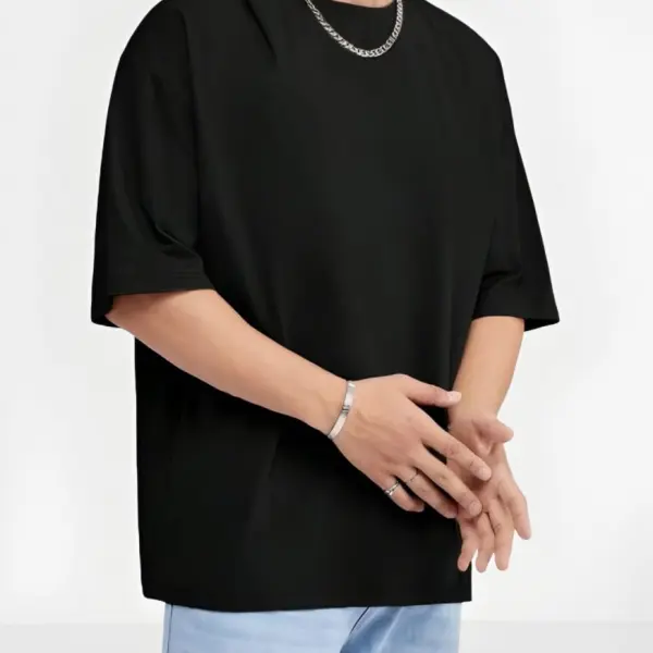 Premium Cotton Drop Shoulder Solid Tshirt