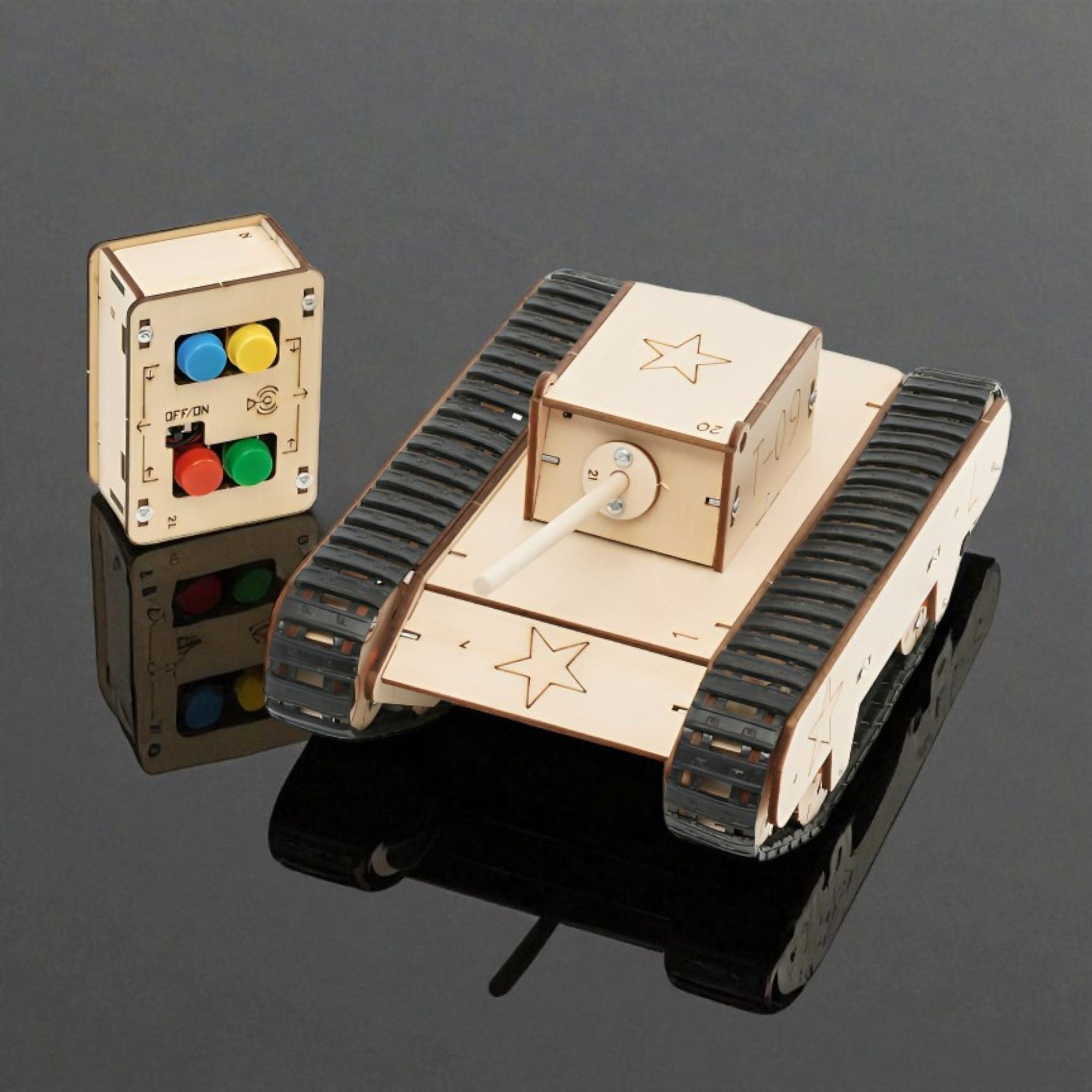 Remote Control Tank STEM Kit – DIY Wooden Tank