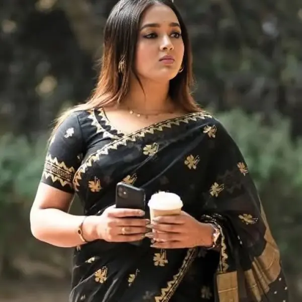 Semi Moslin Sharee with Blouse Piece