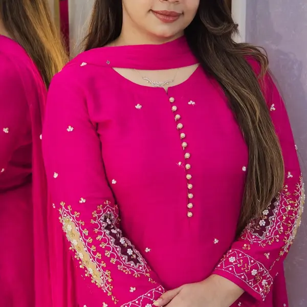 Embroidery Three Piece